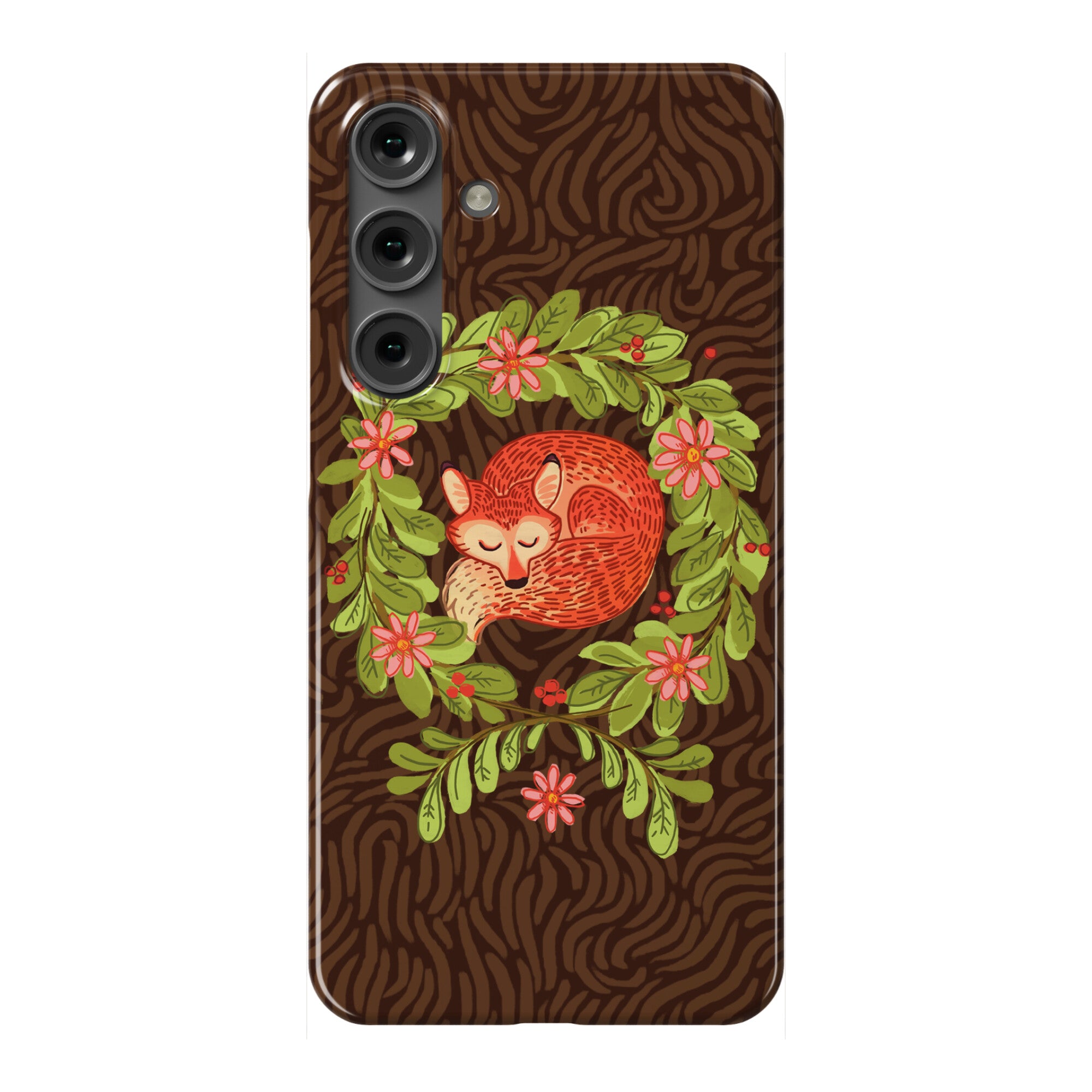 Sleeping Fox Wreath Phone Case